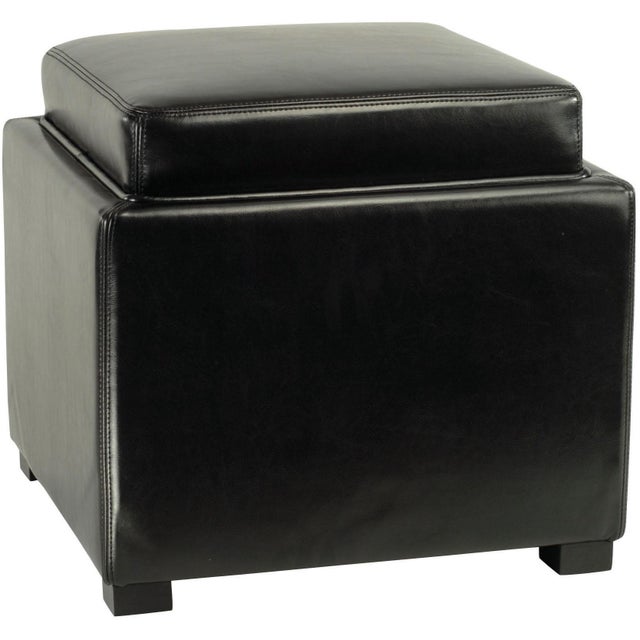 Tray Storage Ottoman, Java & Black For Sale In Philadelphia - Image 6 of 6