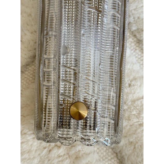 Orrefors Vintage Crystal and Brass Wall Sconce by Carl Fagerlund for Orrefors & Lyfa, 1960s For Sale - Image 4 of 7