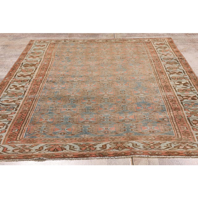 Late 19th Century Persian Hamadan Rug, 04'02 X 06'04 For Sale - Image 9 of 10