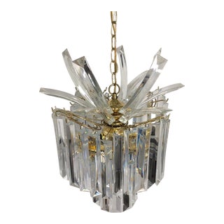 Vintage 1970s Lucite Chandelier For Sale