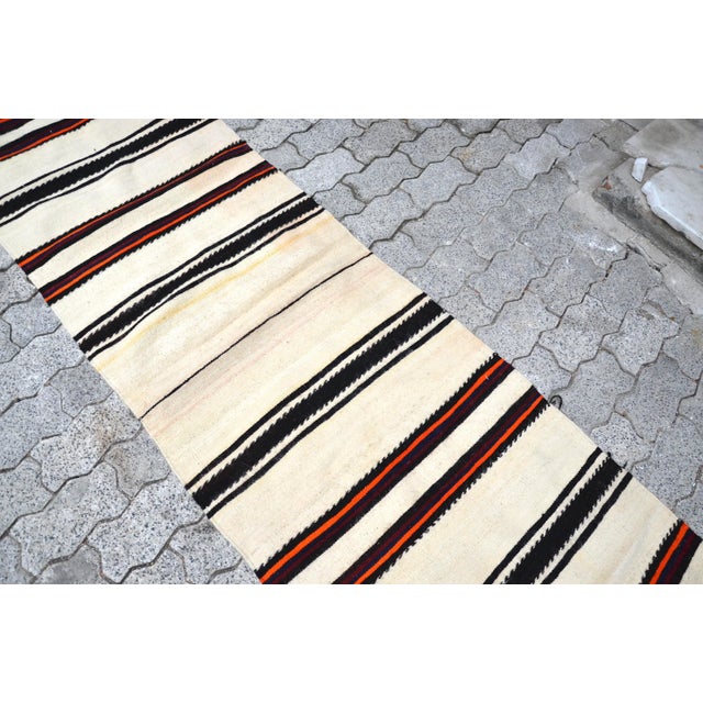 Tribal Tribal Handmade Bohemian Runner For Sale - Image 3 of 11