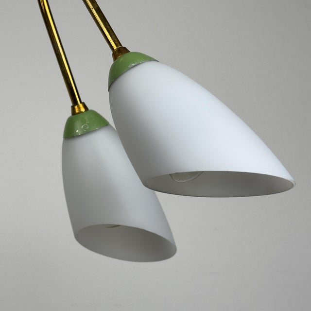 Vintage Stilnovo Chandelier, Italy 1940-50s, 1950s For Sale - Image 11 of 18