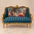 Make a dramatic statement with this French Rococo-inspired sofa, featuring rich green velvet upholstery and an elaborately...