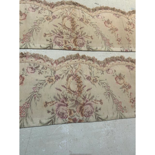 Textile Pair of 1960's French Ivory Valances For Sale - Image 7 of 8