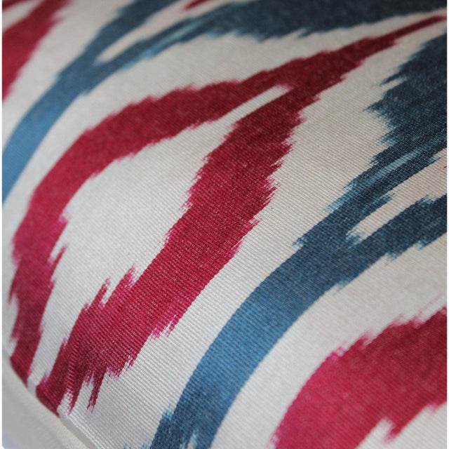 Contemporary Contemporary Silk Ikat Pillow Cover Bohemian Pillow For Sale - Image 3 of 8