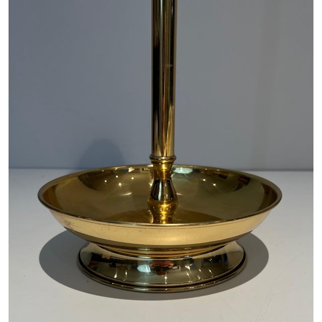 Brass Neoclassical Style Brass Fireplace Tools on Stand For Sale - Image 8 of 12