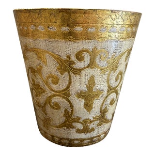 Vintage Italian Waste Basket For Sale