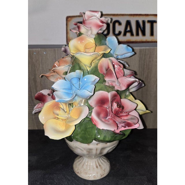 Barbotine Centerpiece from Capodimonte, 1950s For Sale - Image 9 of 10