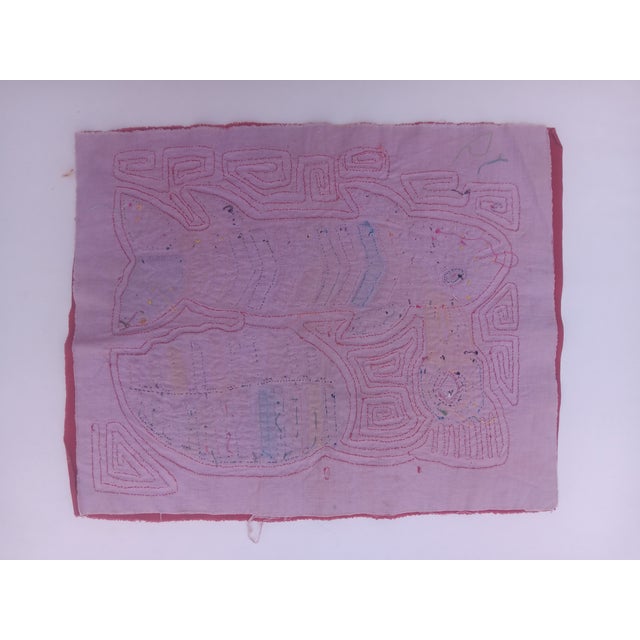 Mola Fabric by Cuna Indians from San Blas Island, Panama, 1970s, in Very Good conditions. Designed 1970 to 1979