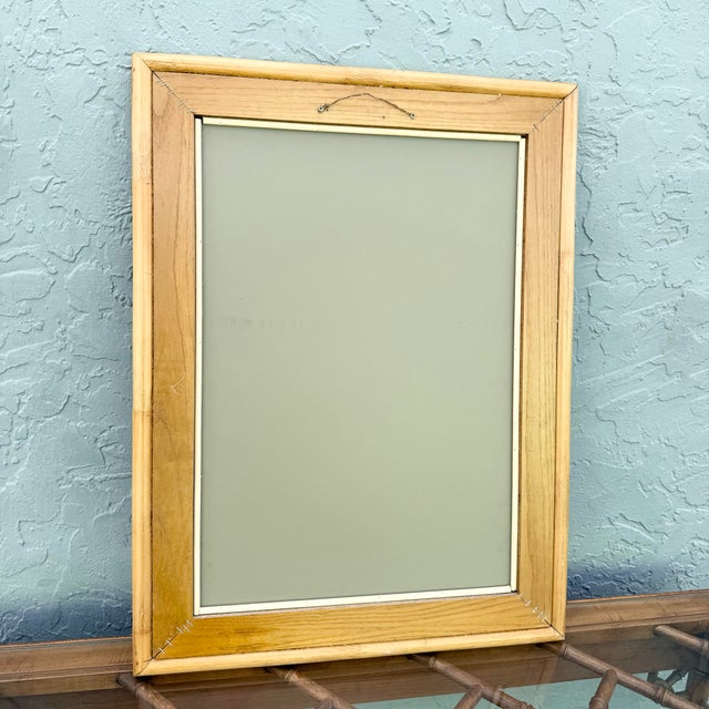 Boho Chic Wicker and Rattan Wall Mirror For Sale In West Palm - Image 6 of 6