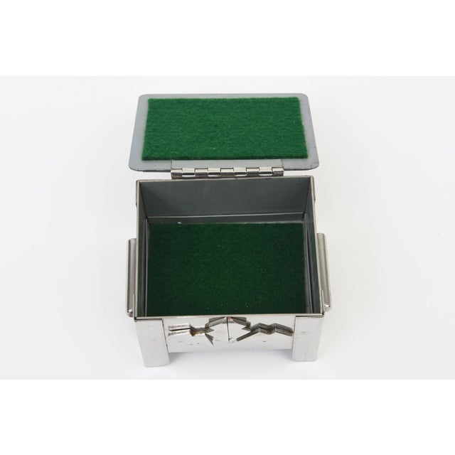 Silver Modernist Stainless Steel Hinged Box by Stanley Scwarz, 1980's For Sale - Image 8 of 10