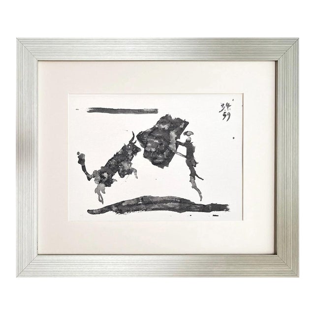 Pablo Picasso Toros Y Toreros 9 Dated 3-4-59 Framed For Sale