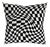 Trama Cushion in Black/White Checkered Pattern by Moanne For Sale