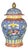 Famille Rose Blue Ground Floral Porcelain Ginger Jar With Gilt Finial For Sale