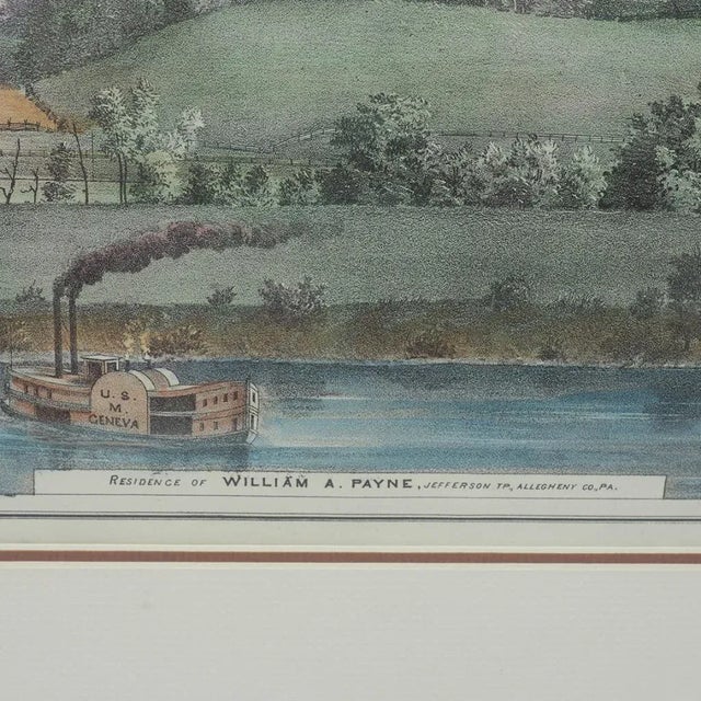 Aquatint Lithograph William Payne Homestead Monongahela River Near Pittsburgh For Sale In Pittsburgh - Image 6 of 6