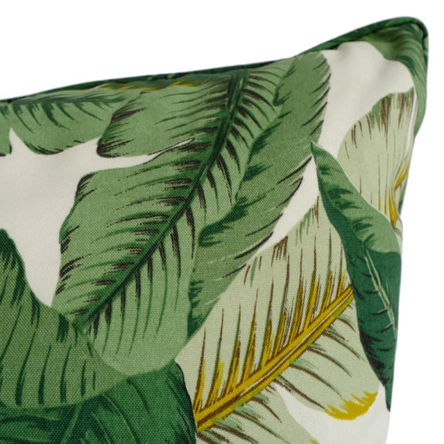 Outdoor Banana Leaf Accent Pillow For Sale - Image 4 of 5