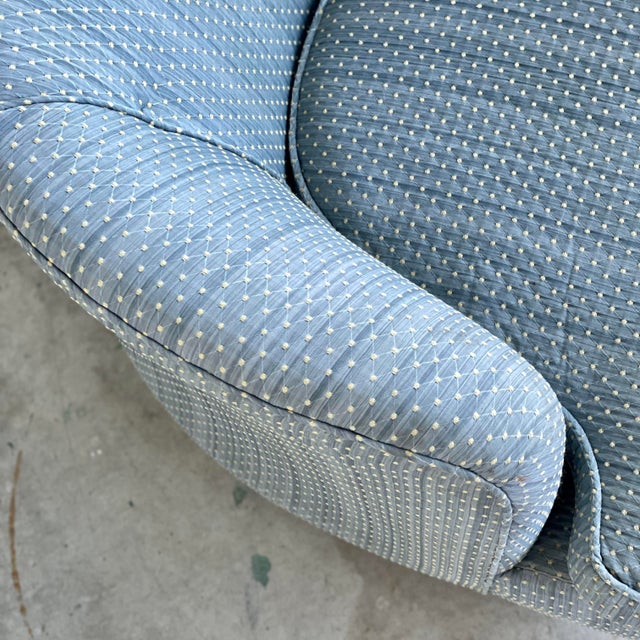 Blue 1960s Milo Baughman Style Barrel Chairs For Sale - Image 8 of 12