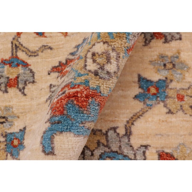 Textile Shabby Chic Ziegler Beige/Rust Wool Runner Rug- 2'1'' X 4'9'' For Sale - Image 7 of 10