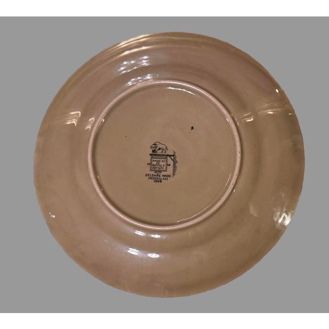 Vintage Buffalo Pottery Deldare Ware Ye Olden Times 9.5" Plate In very good original condition showing some typical age-...
