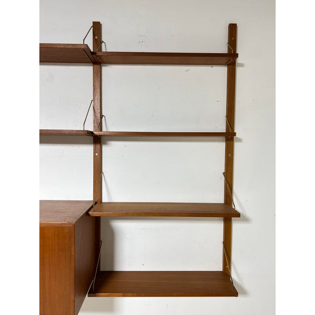 C. 1960s Torbjorn Afdal Five Bay Teak Wall Mounted Shelving (W/ Corner) Unit For Sale - Image 11 of 12