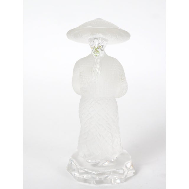 Glass 20th Century Saint-Louis French Crystal Figurine of a Scholar For Sale - Image 7 of 9