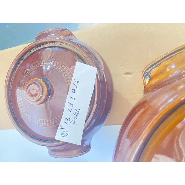 Large Brown Glazed Stoneware Soup Tureen with Lid, England, 1950 For Sale - Image 11 of 12