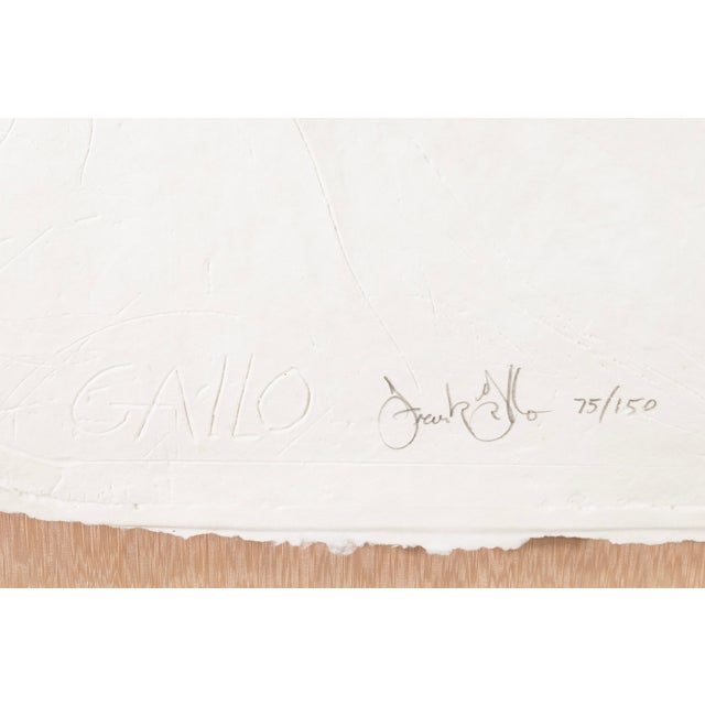 Contemporary Frank Gallo the Faint Signed Contemporary Cast Paper Relief Sculpture 75/150 For Sale - Image 3 of 9