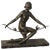 French Art Deco Female Sculpture on Marble For Sale