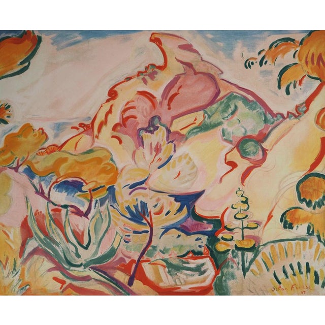 Emile-Othon Friesz, Landscape at La Ciotat, Signed Lithograph For Sale - Image 4 of 5