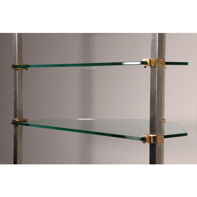 Mid-Century Modern Model R16 Corner Cabinet in Stainless Steel and Aluminum by Peter Ghyczy, 1970s For Sale - Image 3 of 12