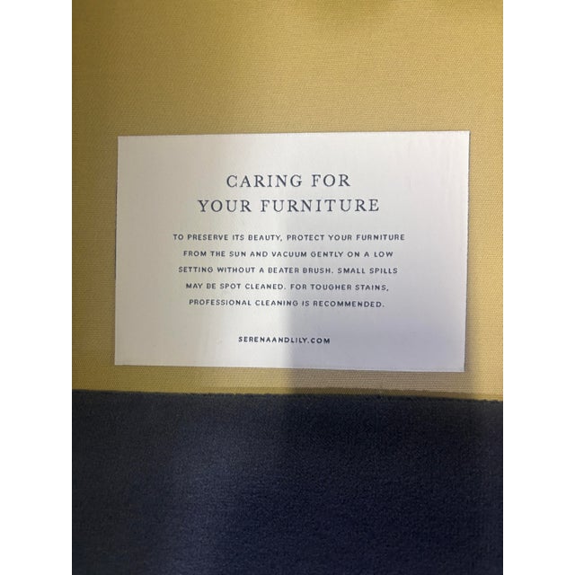 Serena & Lily New Serena & Lily Miramar Chaise Sectional -- Blue Mohair Velvet For Sale - Image 4 of 4