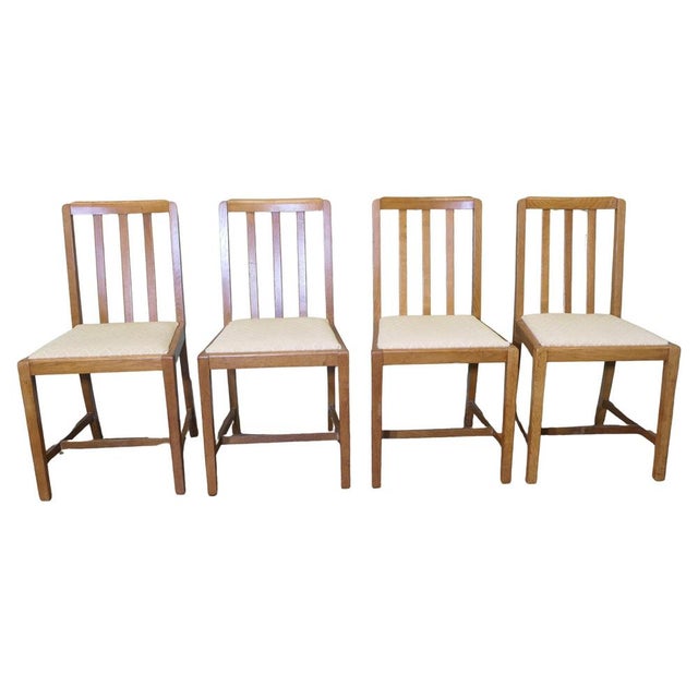 Arts and Crafts Oak Dining Chairs, 1900s, Set of 4 For Sale - Image 6 of 6