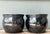 Vintage Ceramic Planters in Black Over Green Glaze - Set of 2 For Sale - Image 17 of 17