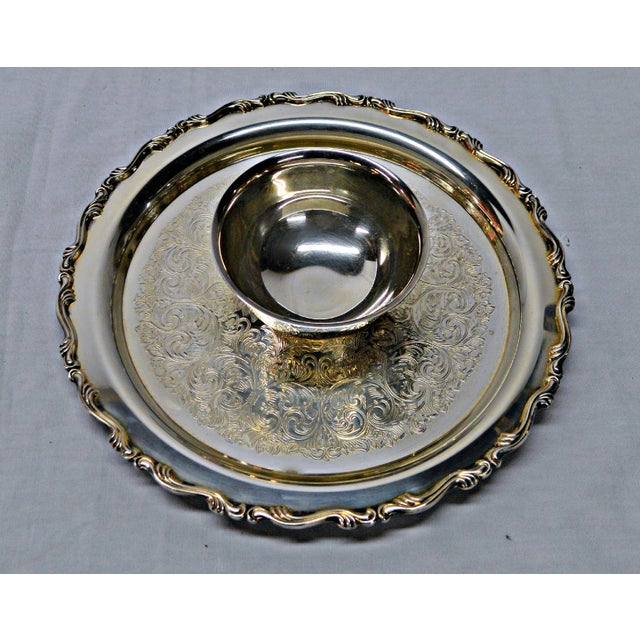 Victorian Chip & Dip Tray With Central Bowl For Sale - Image 3 of 7