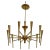 Italian Mid-Century Lightolier Style Brass Chandelier For Sale - Image 10 of 10