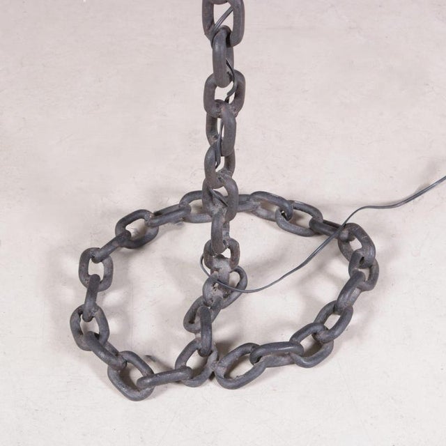 Metal Brutalist Chain Floor Lamp in the style of Franz West, Netherlands, 1970s For Sale - Image 7 of 10