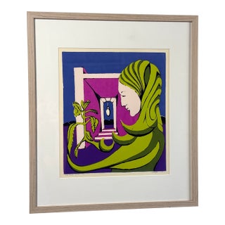 Rare 1973 Limited Edition 7/11 Signed Serigraph 'The Plum Weight'" For Sale