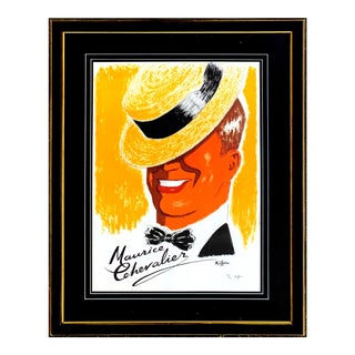 Limited Edition Charles Kiffer 1941 " Maurice Chevalier" Screenprint Poster For Sale