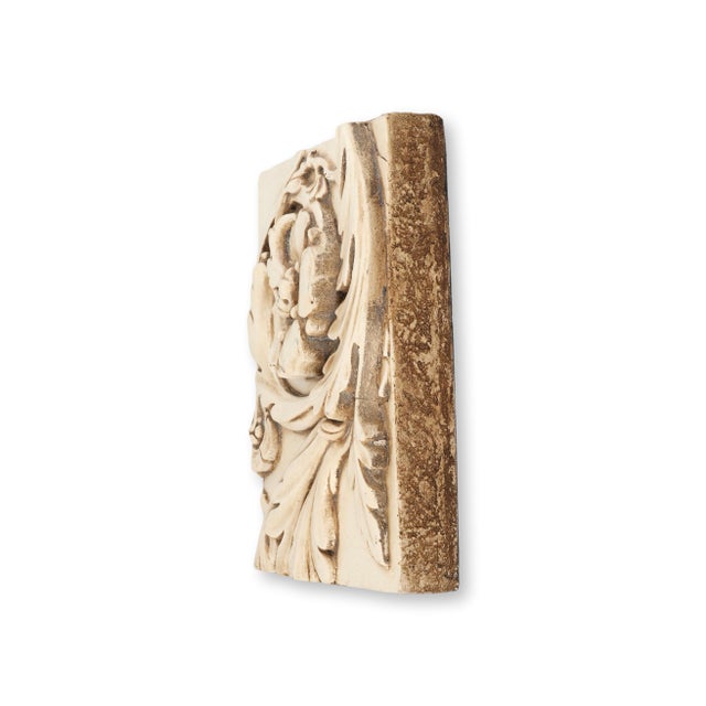 Retired Sid Dickens T-60 Leaf Swirl Memory Block featuring an elegant floral relief framed by flowing acanthus leaves....