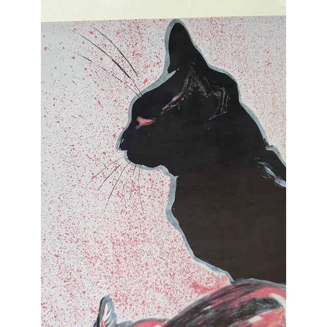 1980s Two Cats Framed Art Poster Museum of Fine Arts For Sale - Image 10 of 11