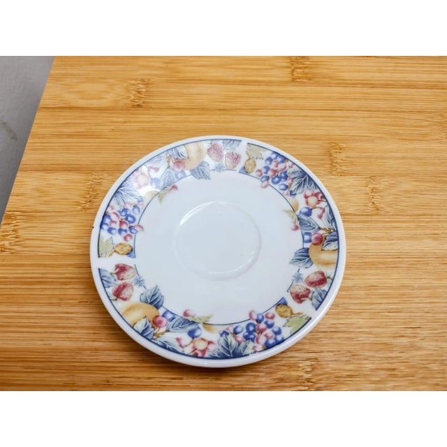 Postmodern 1990s 2 Tea Sets Blossom Strawberies and Grapes - 4 pcs For Sale - Image 3 of 4