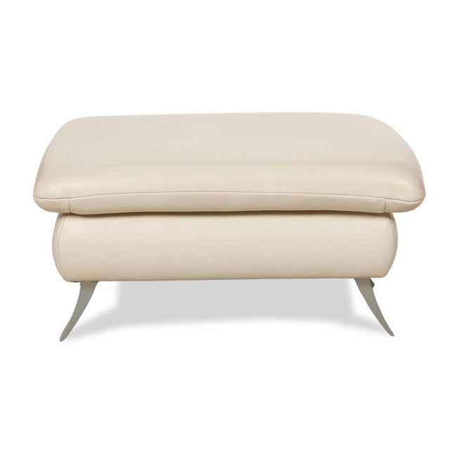 Beige Leather Rossini Ottoman from Koinor For Sale - Image 9 of 12