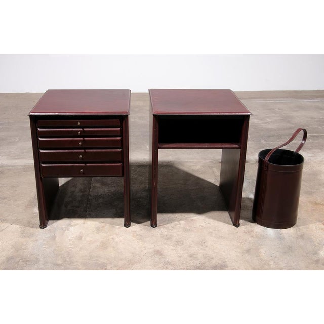 Italian Desk and Office Set by Tito Agnoli for Matteo Grassi, 1979, Set of 4 For Sale - Image 3 of 18
