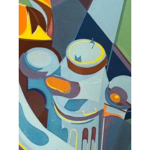 Orange Reversible Cubist and Modernist Abstract by James Houston McConnell For Sale - Image 8 of 18