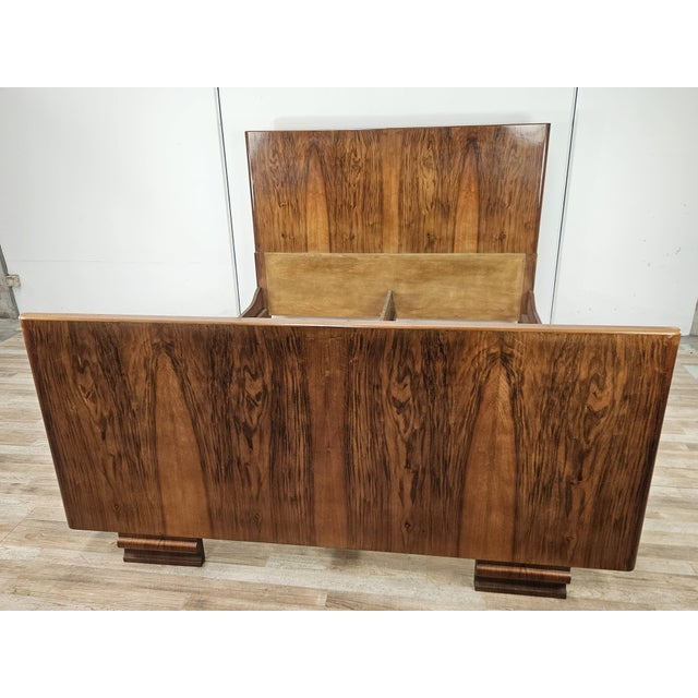 Art Deco Double Bed in Walnut Burl, 1940 For Sale - Image 15 of 15