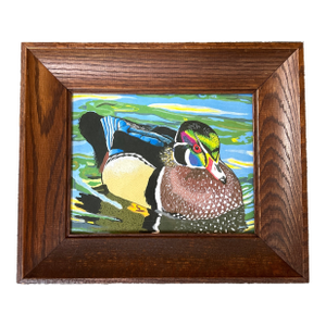 1970’s Original Colorful Wood Duck Serigraph Print