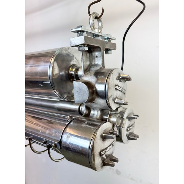 Industrial Industrial Japanese Hanging Tube Light from Kokosha Osaka, 1980s For Sale - Image 3 of 18