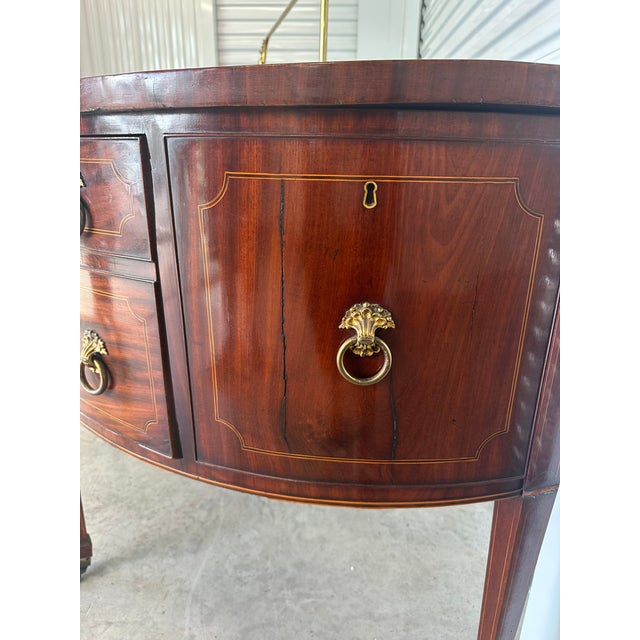 English 18th Century George III Mahogany Demi-Lune Sideboard Circa 1790. For Sale - Image 11 of 14