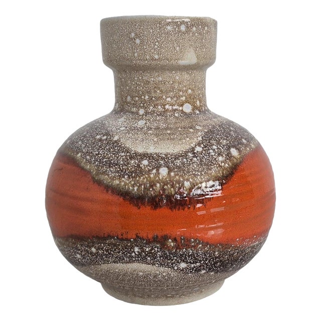 Glazed Orange 7608-20 Ceramic Vase from Carstens Tönnieshof, Germany, 1970s For Sale