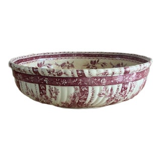 Late 19th Century English Ironstone Transfer Bowl For Sale